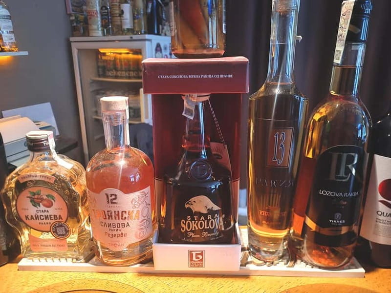 Bulgarian Premium Aged Rakia, Cold Cuts and Pickles Tasting - Five aged rakias, served for comparison