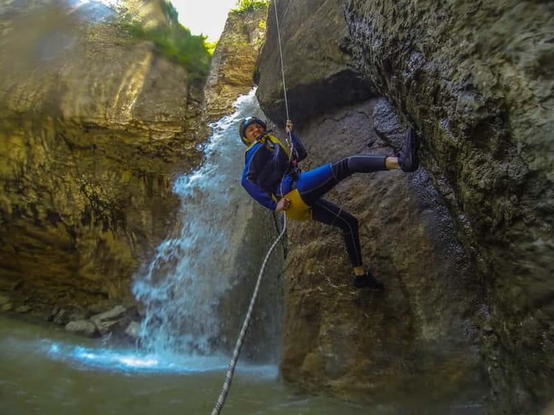 Emen: Canyoning at Negovanka Gorge w/ Optional Free Camping - Rock, river, jumps, and a natural water slide