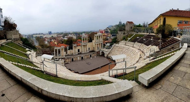 From Sofia: Plovdiv with audio guide + free pick-up - Roman Stadium and the center of ancient Trimontium