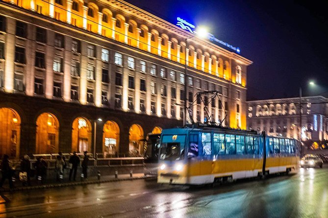 Private Sofia Night Tour with Bulgarian Folklore & Dinner - Alexander Nevsky Cathedral after dark