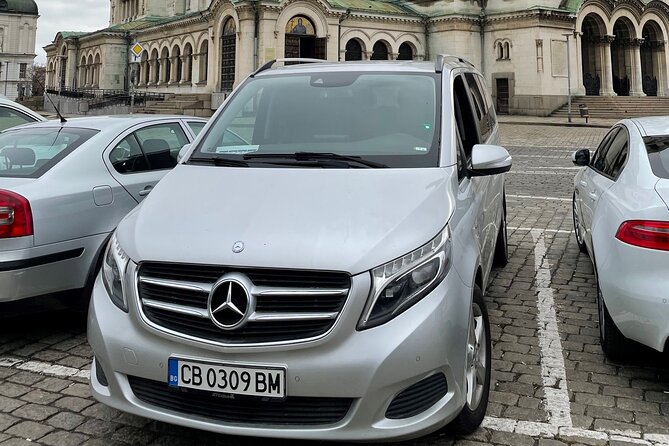 Transfer from the Sofia Airport to your hotel in Sofia by VIP Mercedes V class - What the 30-minute journey includes